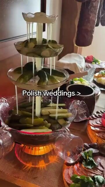 Would you want to have a pickle fountain at your party? 